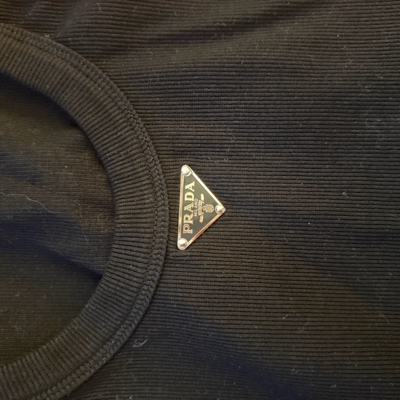 Prada Black Ribbed Tank Top - Picture 2 of 3